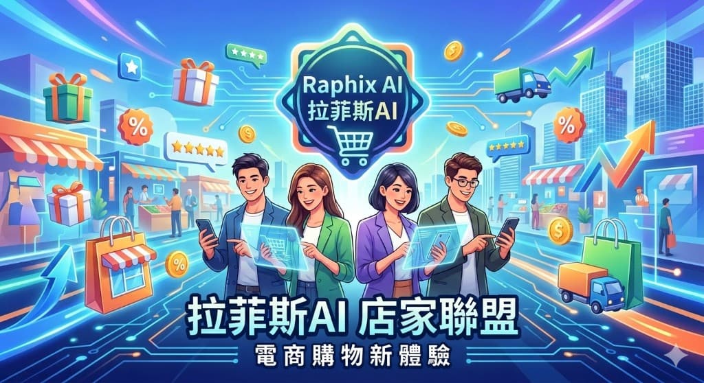 拉菲斯 AI 店家聯盟主視覺