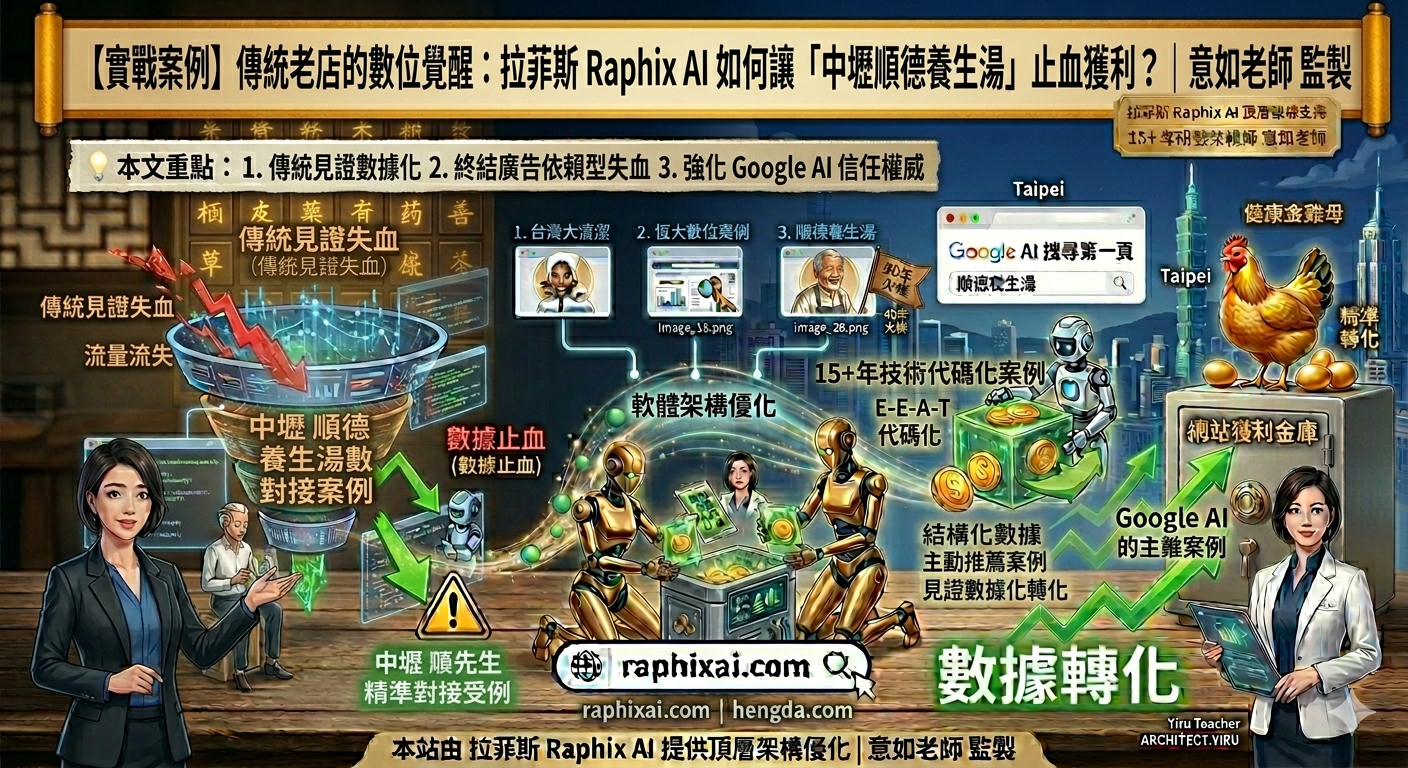 從 80 歲職人火候到 AI 代碼對接：拉菲斯如何讓「中壢順德養生湯」止血獲利？｜意如老師實戰解析